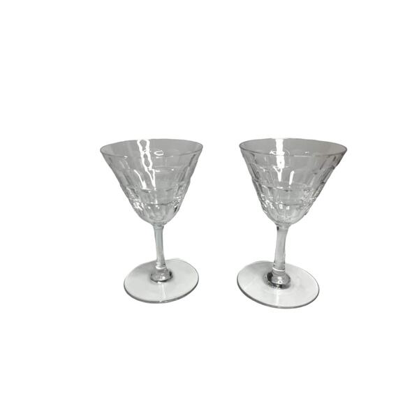 Baccarat Clear Crystal Glasses Set of Two - Picture 2 of 6